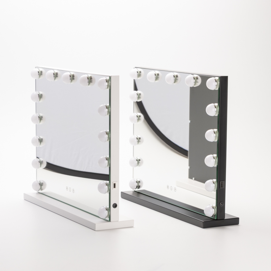 BRILAGI - LED Specchio da trucco dimmerabile HOLLYWOOD LED/15W/230V CCT + USB bianco