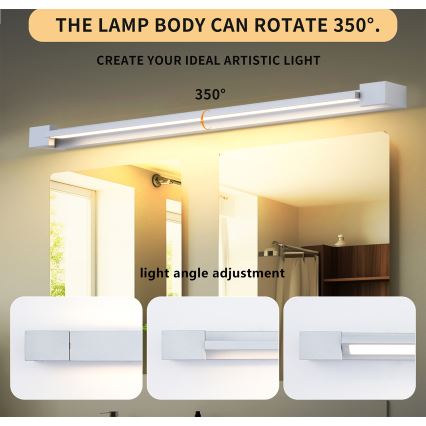 Brilagi - Illuminazione a LED per specchio da bagno AQUA LINE LED/36W/230V 120 cm IP44 cromo opaco CRI 90