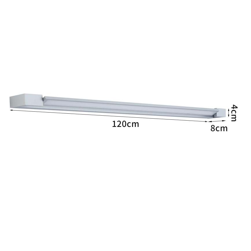 Brilagi - Illuminazione a LED per specchio da bagno AQUA LINE LED/36W/230V 120 cm IP44 cromo opaco CRI 90