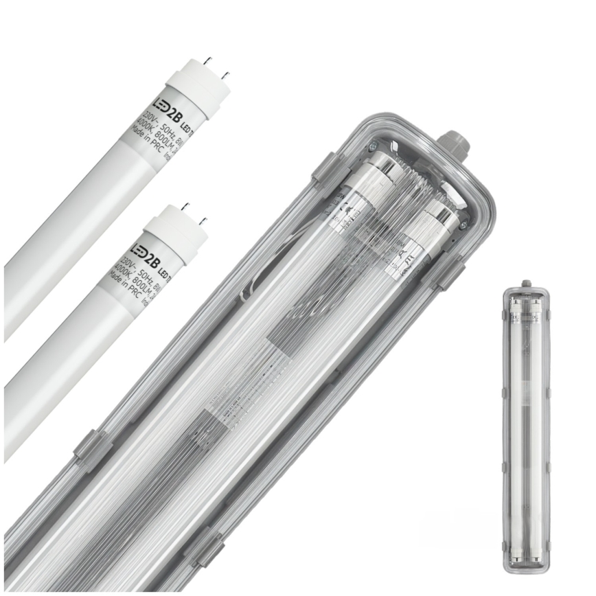 BRILAGI - Corpo illuminante LED tecnico antipolvere OPTIMA T8 2xG13/9W/230V 4000K IP65 67,5 cm