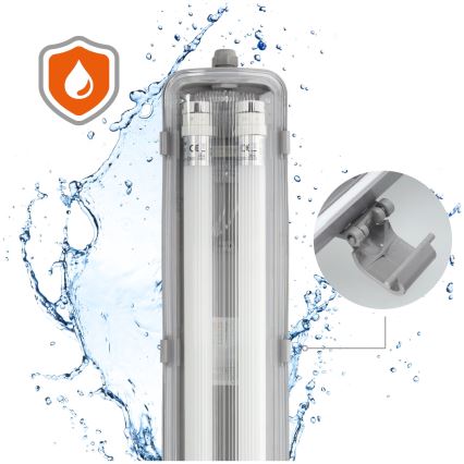 Brilagi - Apparecchio LED tecnico antipolvere per tubi T8 OPTIMA 2xG13/18W/230V 4000K IP65 128 cm