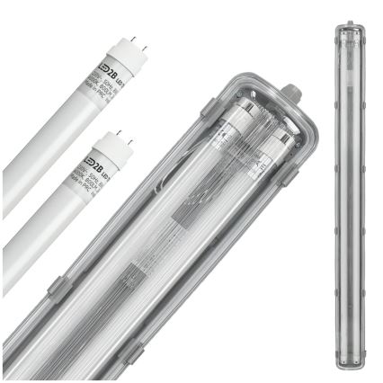 Brilagi - Apparecchio LED tecnico antipolvere per tubi T8 OPTIMA 2xG13/18W/230V 4000K IP65 128 cm