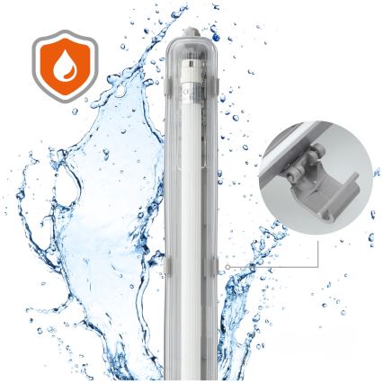 BRILAGI - Apparecchio LED tecnico antipolvere OPTIMA T8 1xG13/18W/230V 4000K IP65 128 cm