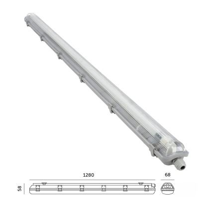 BRILAGI - Apparecchio LED tecnico antipolvere OPTIMA T8 1xG13/18W/230V 4000K IP65 128 cm