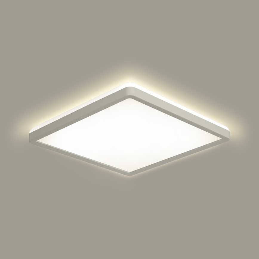 Brilagi - Luce LED dimmerabile con sensore di movimento e crepuscolare ULTRA SLIM LED/18W/230V 30x30 cm + telecomando