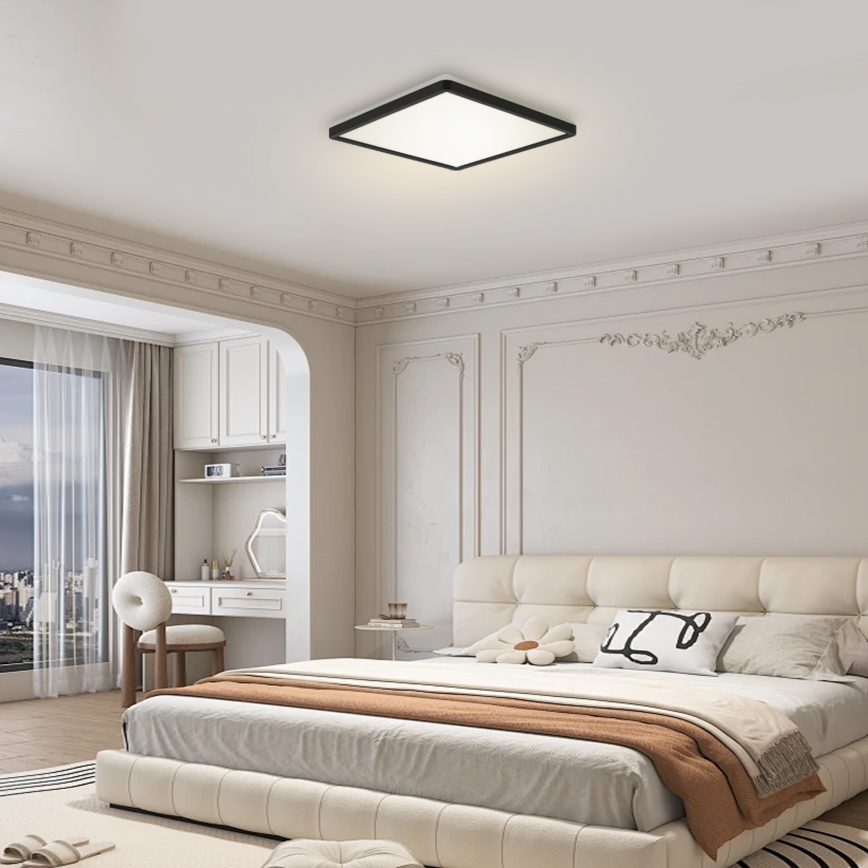 Brilagi - Luce LED dimmerabile con sensore di movimento e crepuscolare ULTRA SLIM LED/18W/230V 30x30 cm + telecomando