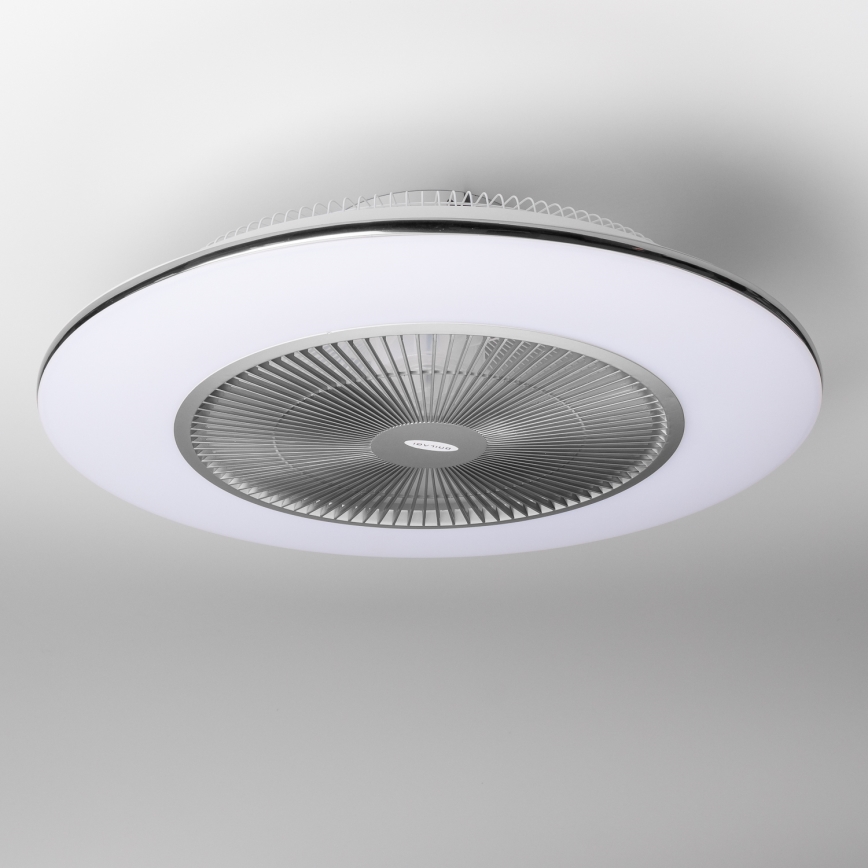 Brilagi - Luce LED dimmerabile con ventola AURA LED/38W/230V 3000-6000K argento + telecomando