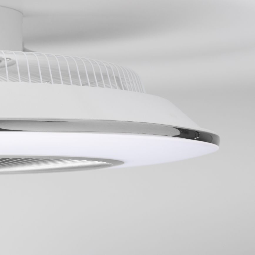 Brilagi - Luce LED dimmerabile con ventola AURA LED/38W/230V 3000-6000K argento + telecomando
