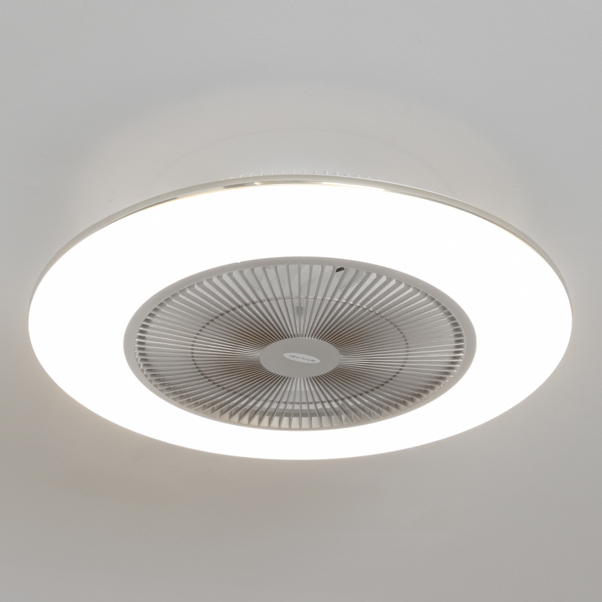 Brilagi - Luce LED dimmerabile con ventola AURA LED/38W/230V 3000-6000K argento + telecomando