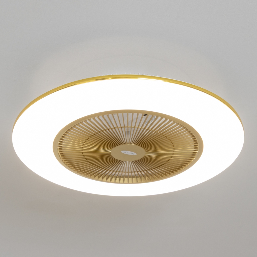 Brilagi - Luce LED dimmerabile con ventola AURA LED/38W/230V 3000-6000K oro + telecomando