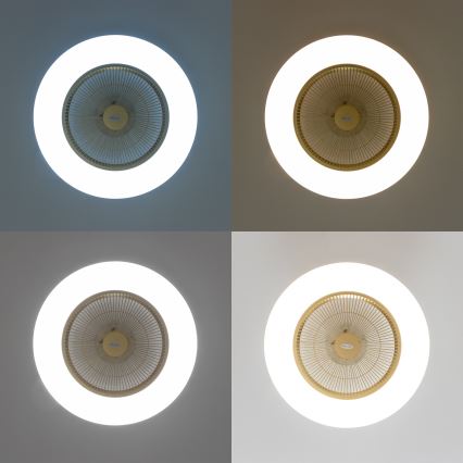 Brilagi - Luce LED dimmerabile con ventola AURA LED/38W/230V 3000-6000K oro + telecomando