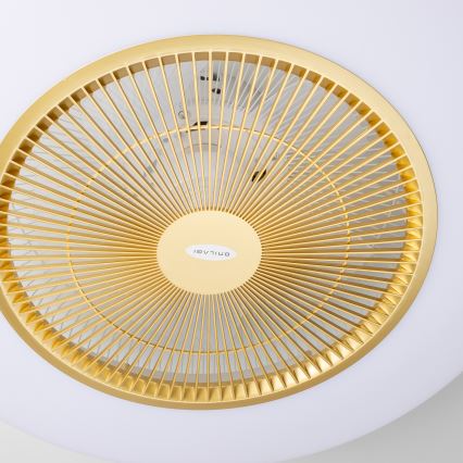Brilagi - Luce LED dimmerabile con ventola AURA LED/38W/230V 3000-6000K oro + telecomando