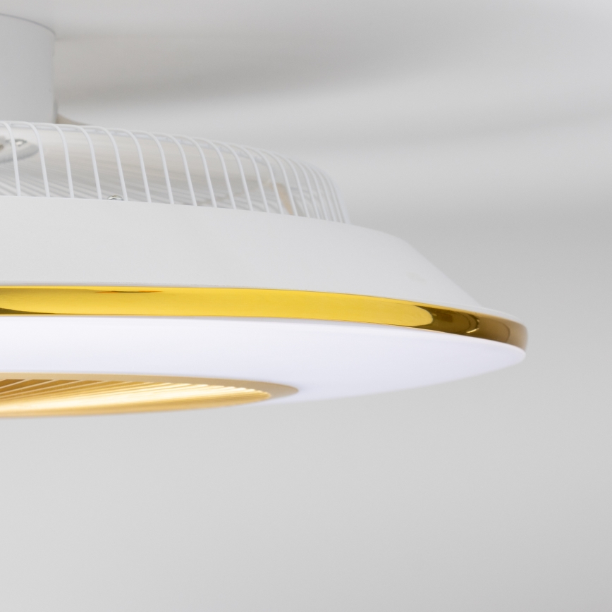 Brilagi - Luce LED dimmerabile con ventola AURA LED/38W/230V 3000-6000K oro + telecomando