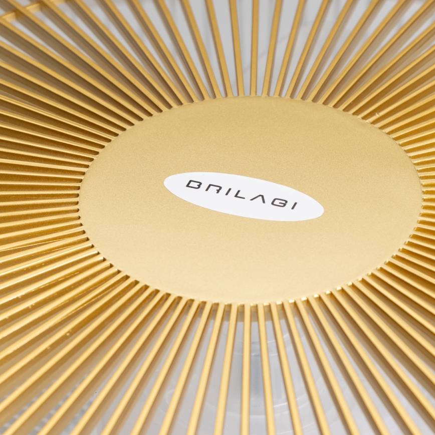 Brilagi - Luce LED dimmerabile con ventola AURA LED/38W/230V 3000-6000K oro + telecomando