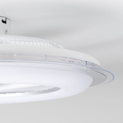 Brilagi - Luce LED dimmerabile con ventola RONDA LED/48W/230V 3000-6000K argento + telecomando