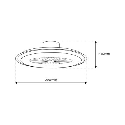 Brilagi - Luce LED dimmerabile con ventola RONDA LED/48W/230V 3000-6000K bianco + telecomando