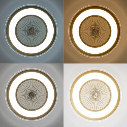 Brilagi - Luce LED dimmerabile con ventola RONDA LED/48W/230V 3000-6000K oro + telecomando