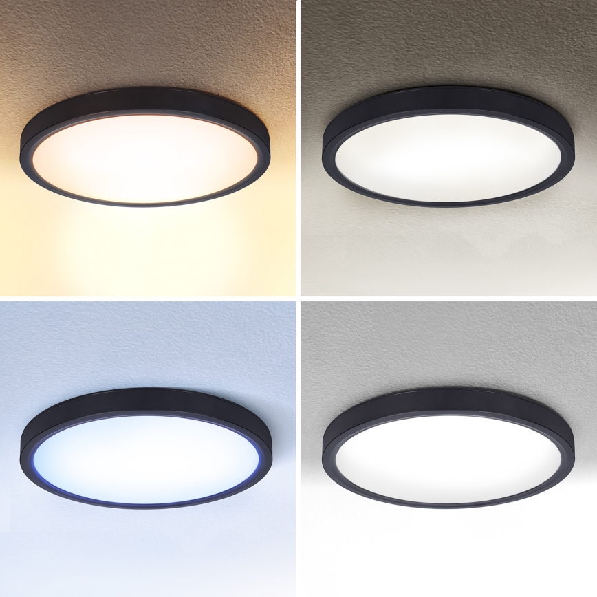 Brilagi - Plafoniera LED dimmerabile ESTELA LED/36W/230V 3000-6500K ø 30 cm nero + telecomando