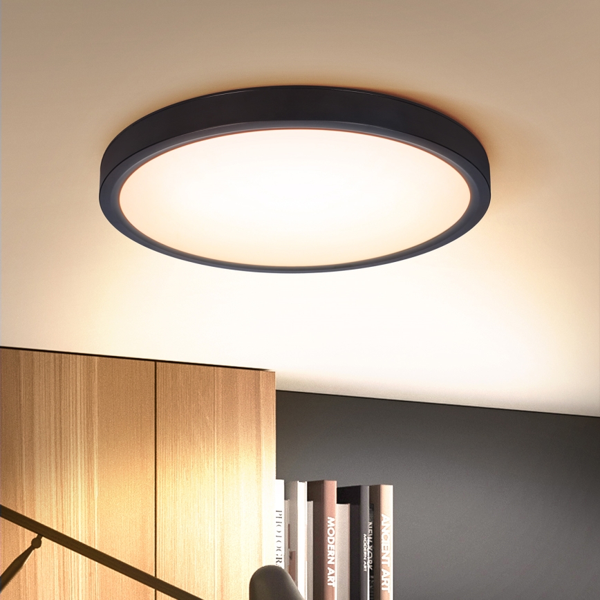 Brilagi - Plafoniera LED dimmerabile ESTELA LED/36W/230V 3000-6500K ø 30 cm nero + telecomando