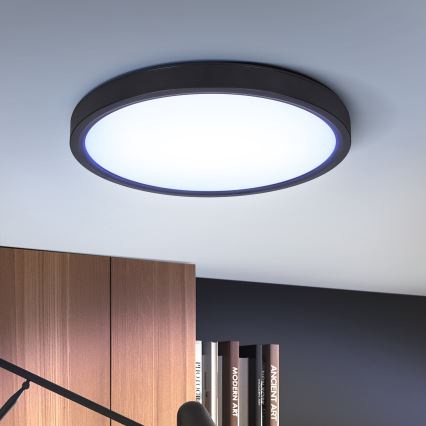 Brilagi - Plafoniera LED dimmerabile ESTELA LED/36W/230V 3000-6500K ø 30 cm nero + telecomando