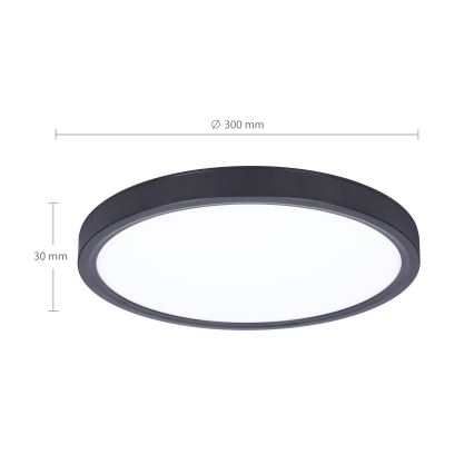 Brilagi - Plafoniera LED dimmerabile ESTELA LED/36W/230V 3000-6500K ø 30 cm nero + telecomando