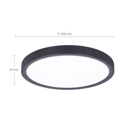Brilagi - Plafoniera LED dimmerabile ESTELA LED/48W/230V 3000-6500K ø 40 cm nero + telecomando
