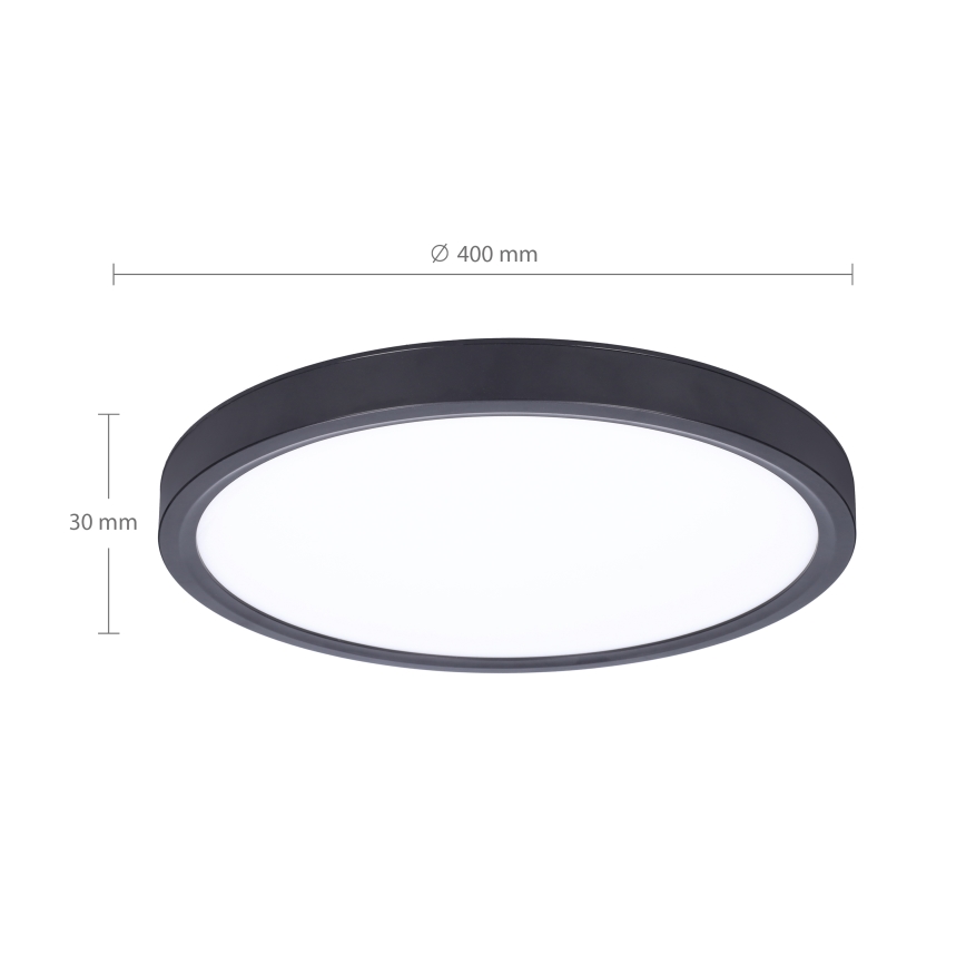 Brilagi - Plafoniera LED dimmerabile ESTELA LED/48W/230V 3000-6500K ø 40 cm nero + telecomando