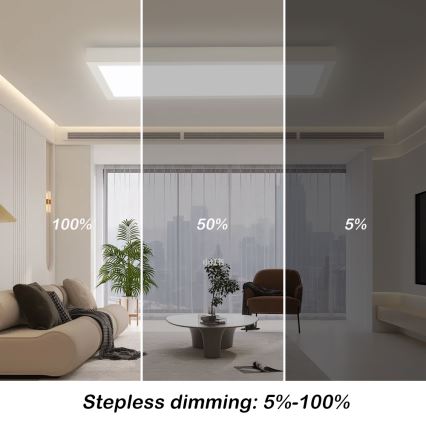 Brilagi - Plafoniera LED dimmerabile da bagno FRAME SMART LED/30W/230V 30x60 cm 3000-6000K IP44 bianco + telecomando
