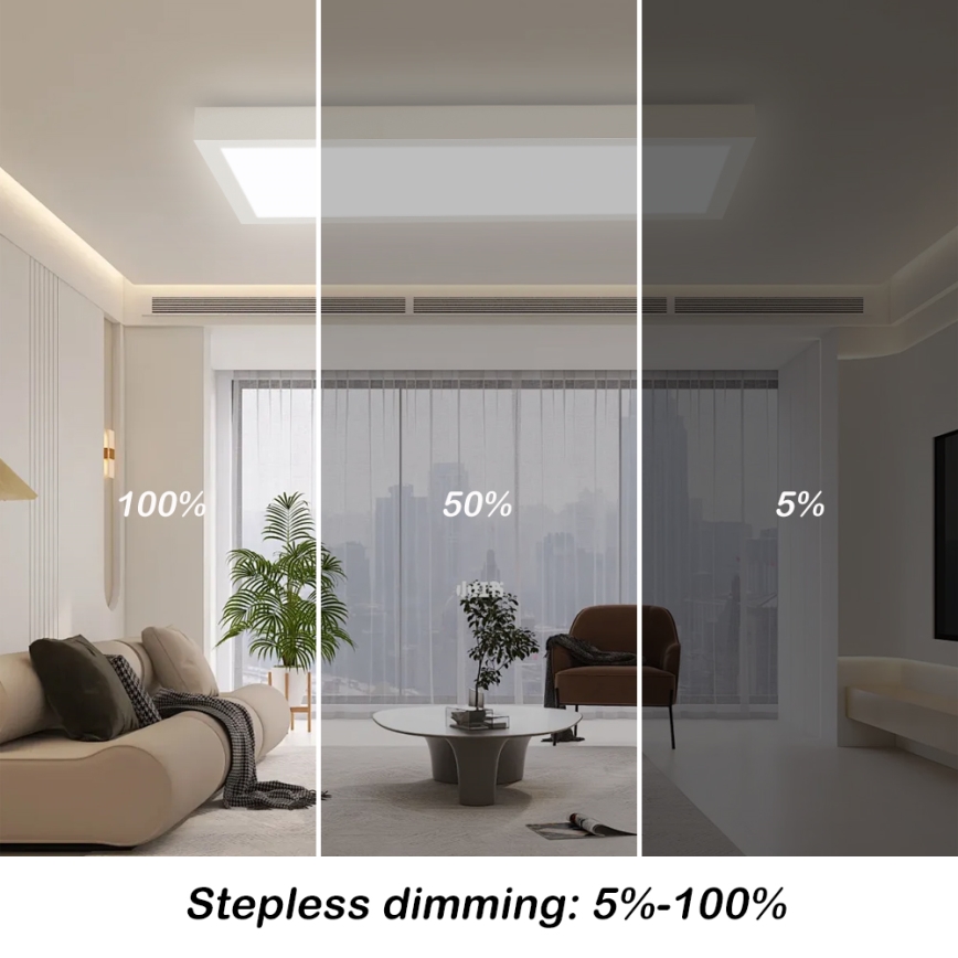 Brilagi - Plafoniera LED dimmerabile da bagno FRAME SMART LED/30W/230V 30x60 cm 3000-6000K IP44 bianco + telecomando