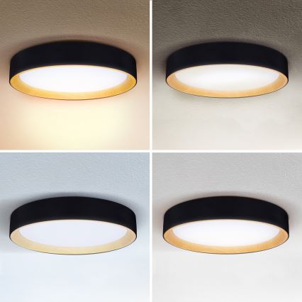 Brilagi - Plafoniera LED dimmerabile LARIOS LED/48W/230V 3000-6500K ø 39 cm nero + telecomando