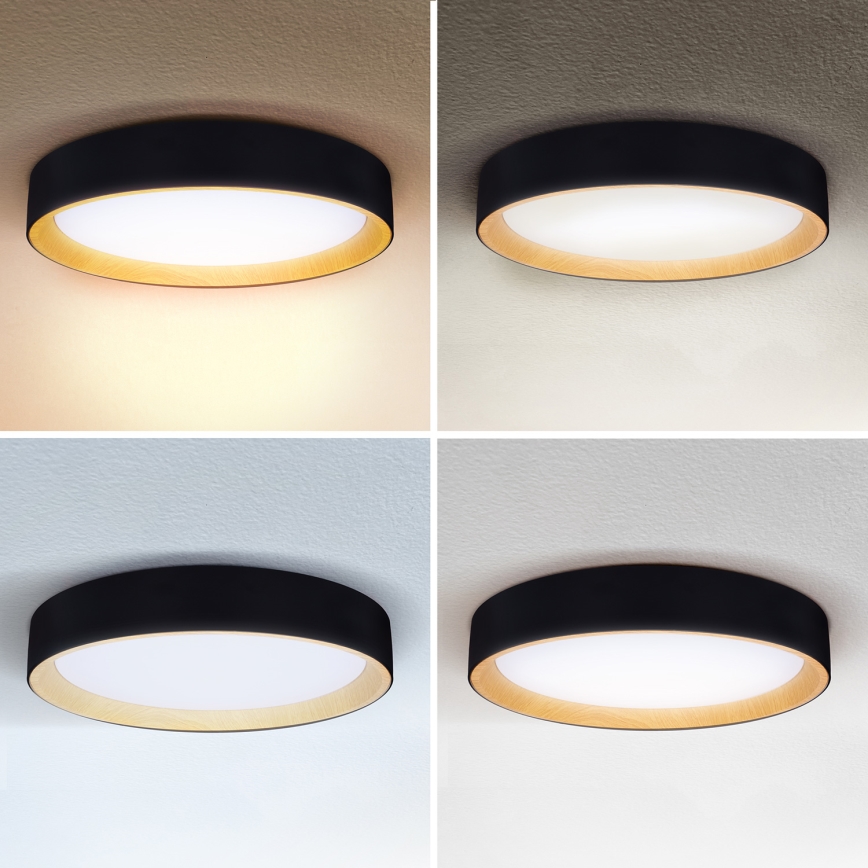 Brilagi - Plafoniera LED dimmerabile LARIOS LED/48W/230V 3000-6500K ø 39 cm nero + telecomando
