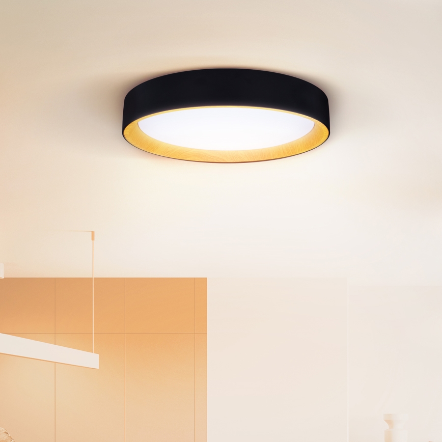 Brilagi - Plafoniera LED dimmerabile LARIOS LED/48W/230V 3000-6500K ø 39 cm nero + telecomando