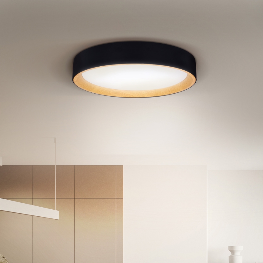 Brilagi - Plafoniera LED dimmerabile LARIOS LED/48W/230V 3000-6500K ø 39 cm nero + telecomando