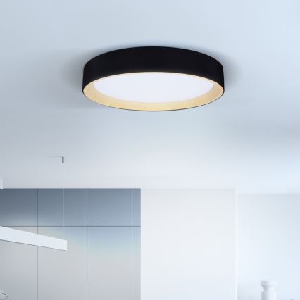 Brilagi - Plafoniera LED dimmerabile LARIOS LED/48W/230V 3000-6500K ø 39 cm nero + telecomando