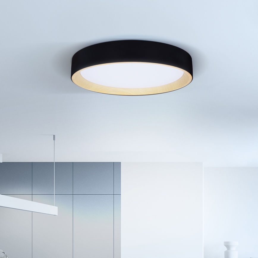 Brilagi - Plafoniera LED dimmerabile LARIOS LED/48W/230V 3000-6500K ø 39 cm nero + telecomando