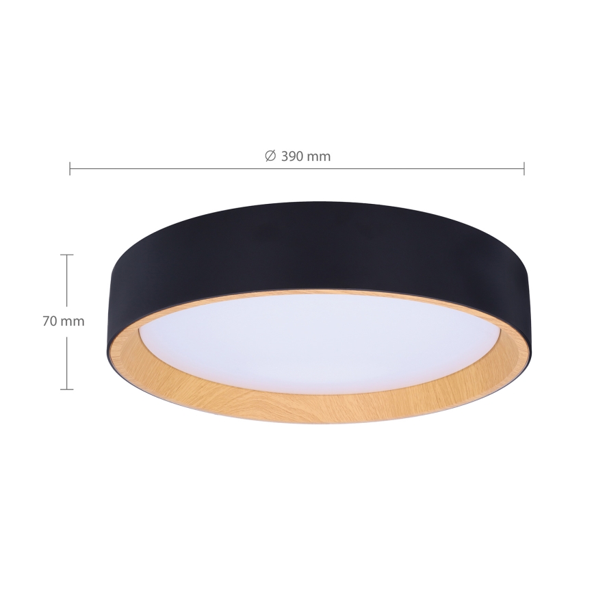 Brilagi - Plafoniera LED dimmerabile LARIOS LED/48W/230V 3000-6500K ø 39 cm nero + telecomando