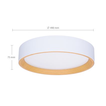 Brilagi - Plafoniera LED dimmerabile LARIOS LED/60W/230V 3000-6500K ø 49 cm bianco + telecomando