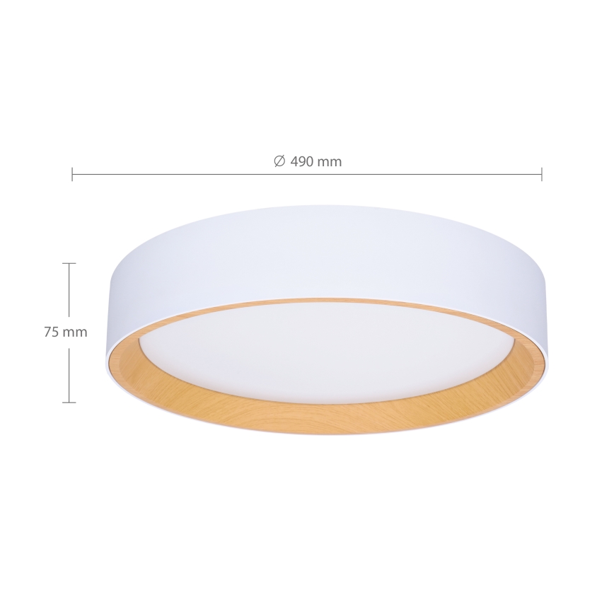 Brilagi - Plafoniera LED dimmerabile LARIOS LED/60W/230V 3000-6500K ø 49 cm bianco + telecomando