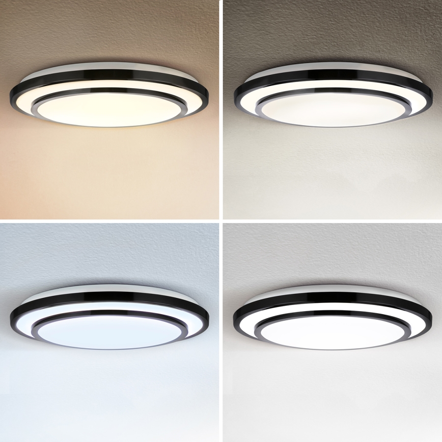 Brilagi - Plafoniera LED dimmerabile LUCIANO LED/48W/230V 3000-6500K ø 39 cm nero + telecomando