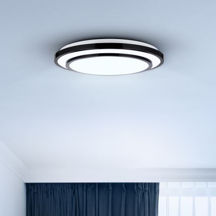 Brilagi - Plafoniera LED dimmerabile LUCIANO LED/48W/230V 3000-6500K ø 39 cm nero + telecomando
