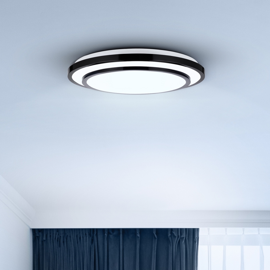 Brilagi - Plafoniera LED dimmerabile LUCIANO LED/48W/230V 3000-6500K ø 39 cm nero + telecomando
