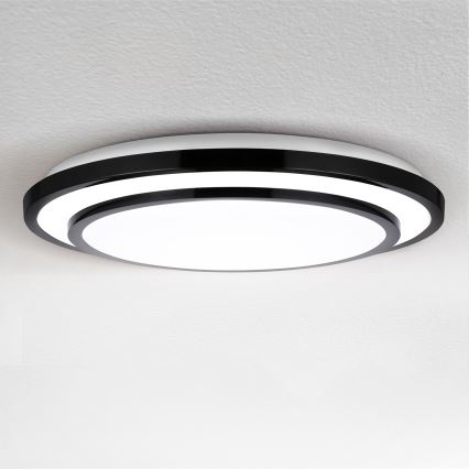 Brilagi - Plafoniera LED dimmerabile LUCIANO LED/48W/230V 3000-6500K ø 39 cm nero + telecomando
