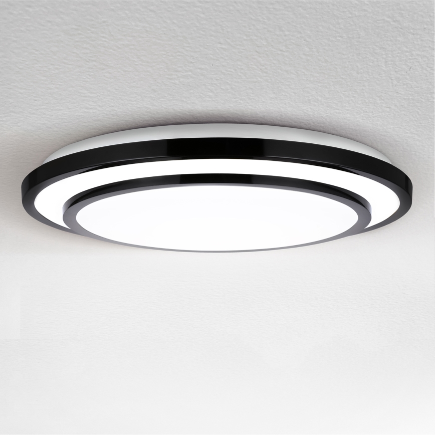 Brilagi - Plafoniera LED dimmerabile LUCIANO LED/48W/230V 3000-6500K ø 39 cm nero + telecomando