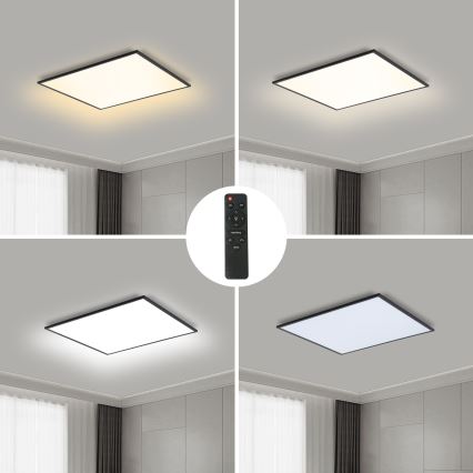 Brilagi - Plafoniera LED dimmerabile SLIMFRAME LED/36W/230V 45x45 cm 3000-6000K nero + telecomando