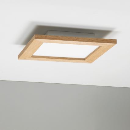 Brilagi - Plafoniera LED dimmerabile SLIMFRAME WOOD LED/25W/230V 34x34 cm 3000-6000K marrone + telecomando