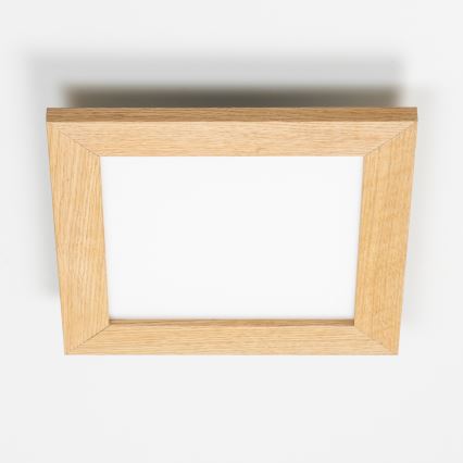 Brilagi - Plafoniera LED dimmerabile SLIMFRAME WOOD LED/25W/230V 34x34 cm 3000-6000K marrone + telecomando
