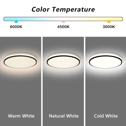 Brilagi - Plafoniera LED dimmerabile SMART LED/28W/230V 3000-6000K diametro 35 cm Wi-Fi Tuya + telecomando