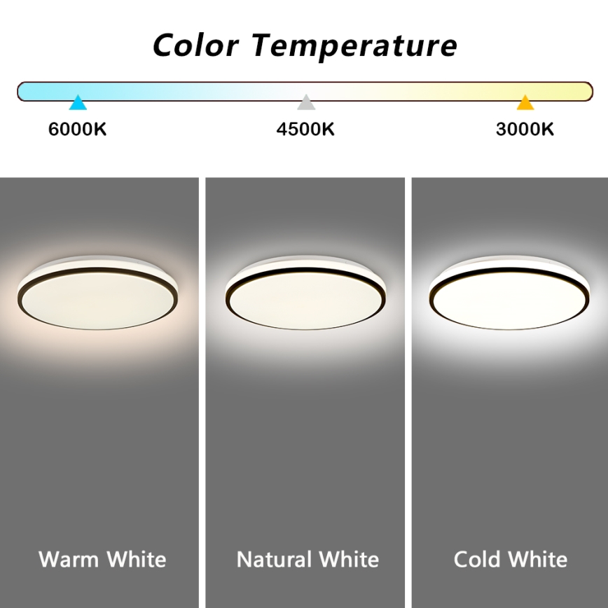 Brilagi - Plafoniera LED dimmerabile SMART LED/28W/230V 3000-6000K diametro 35 cm Wi-Fi Tuya + telecomando