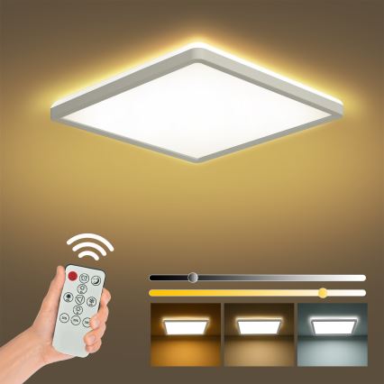 Brilagi - Plafoniera LED dimmerabile ULTRA SLIM LED/18W/230V 2700-6500K 30x30 cm bianco + telecomando
