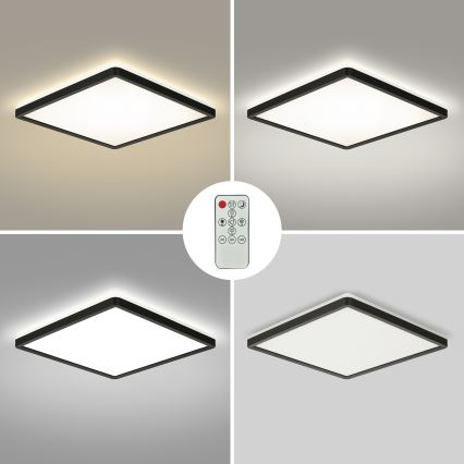 Brilagi - Plafoniera LED dimmerabile ULTRA SLIM LED/18W/230V 2700-6500K 30x30 cm nero + telecomando
